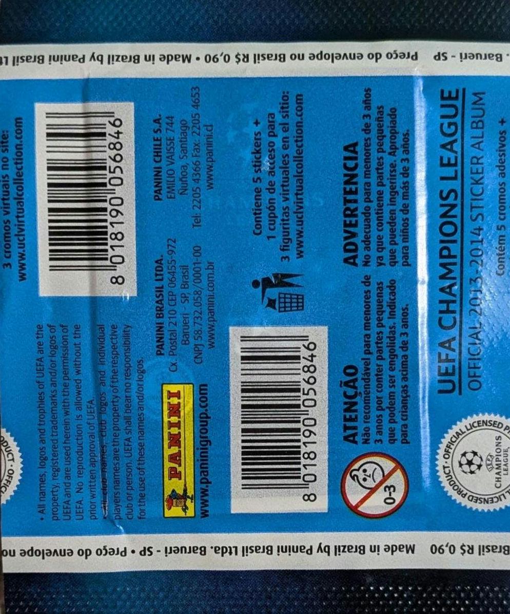 2013/14 UEFA Champions League Sealed Sticker Pack – Salah Rookie, Messi & Ronaldo