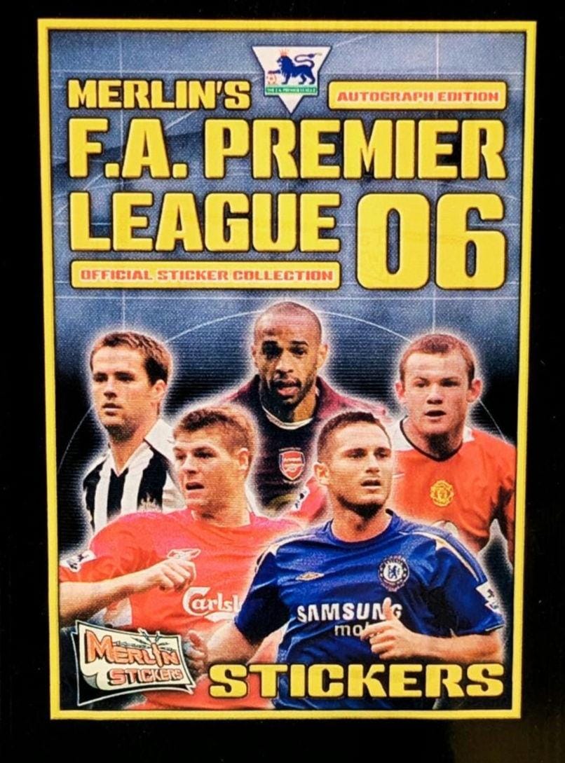 2006 Merlin Premier League Sealed Sticker Pack – Ronaldo, Rooney, Lampard, Gerrard & Premier Stars