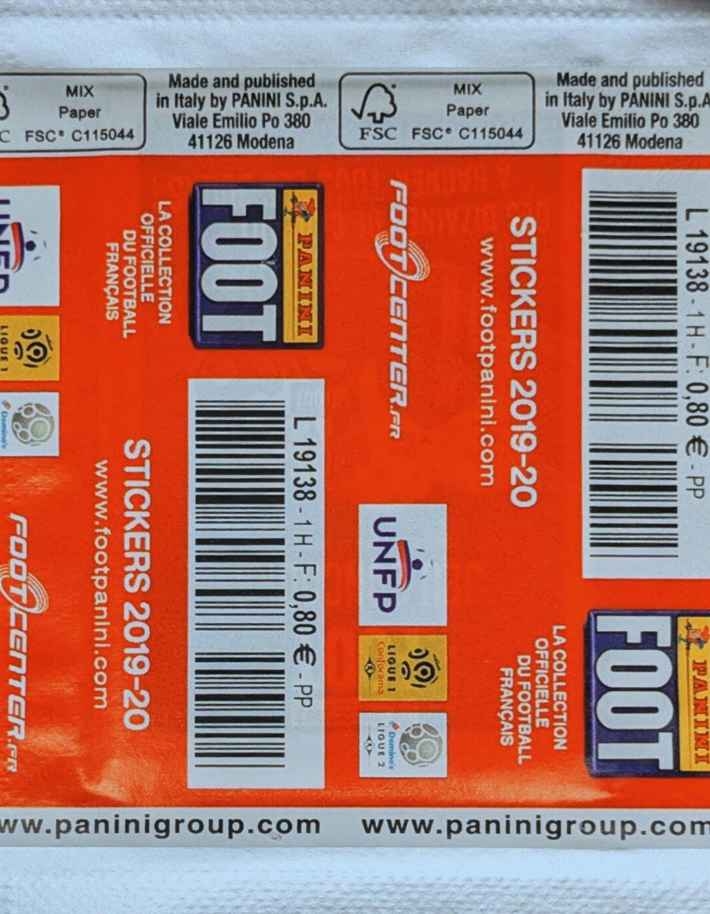 2019/20 Panini Superfoot Sealed Football Sticker Pack