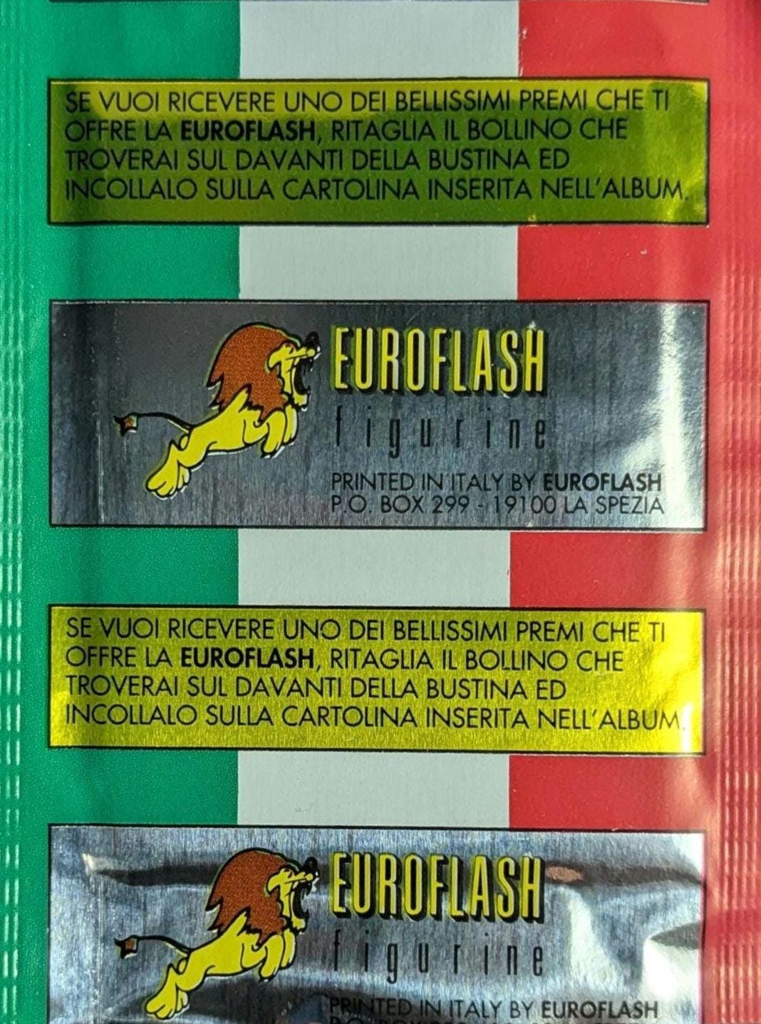 1992 Panini CalcioFlash Sealed Sticker Pack – Baggio, Maldini & Serie A Legends