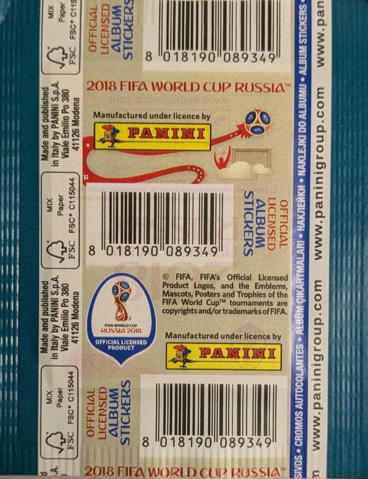 2018 Panini World Cup | Sealed Sticker Pack | Mbappé Rookie Year | Unopened & Original