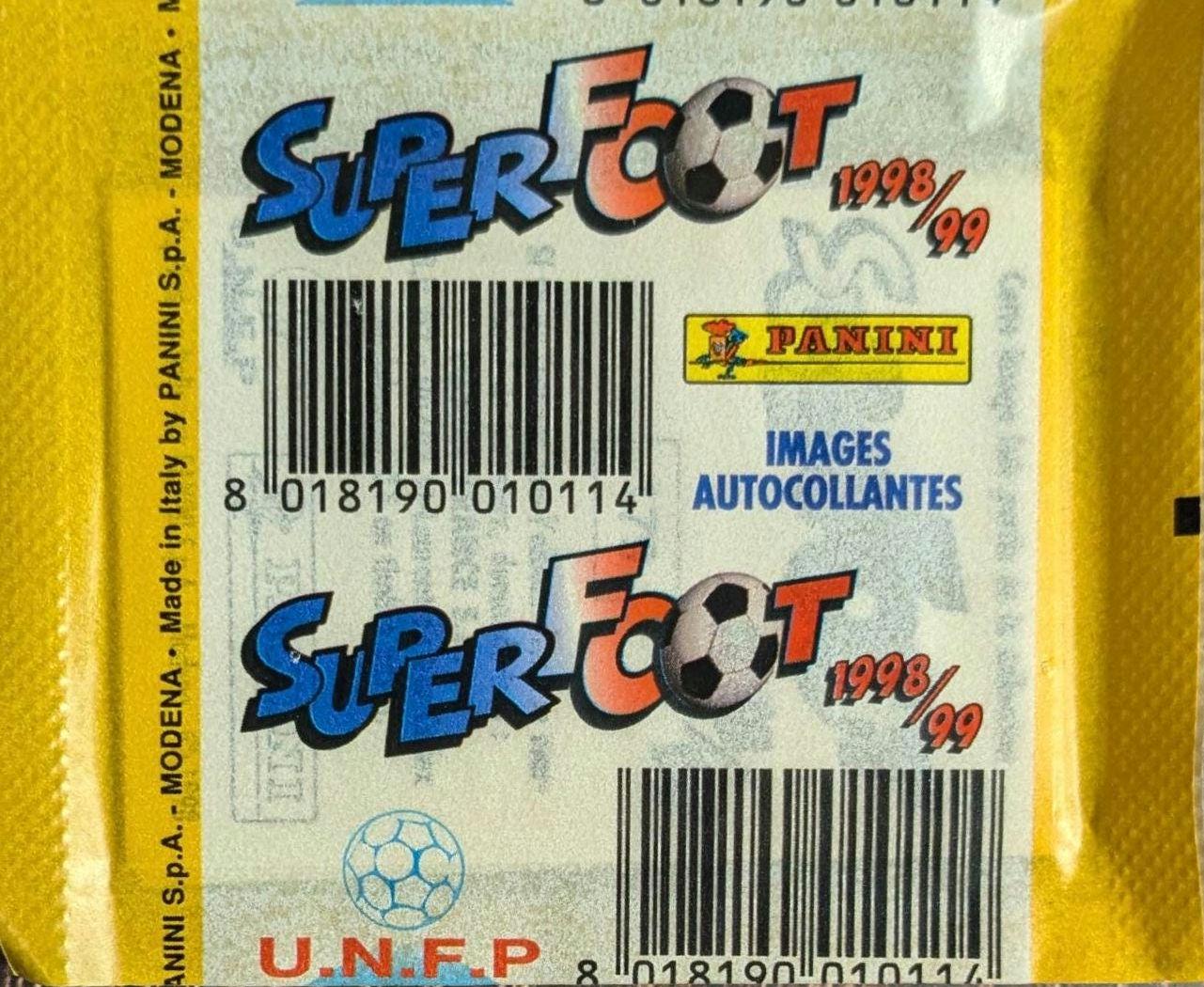 1998 Superfoot Sealed Sticker Pack – Henry, Zidane, Ginola, Vieira & Anelka, Trezeguet Rookies