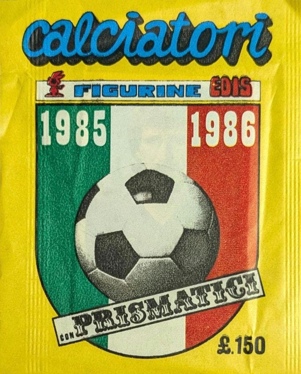 1985/86 Edis Calciatori Roberto Baggio “Mistake” Rookie Sticker Pack