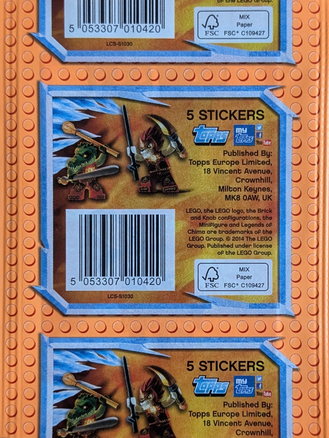 Lego Chima Sticker Pack