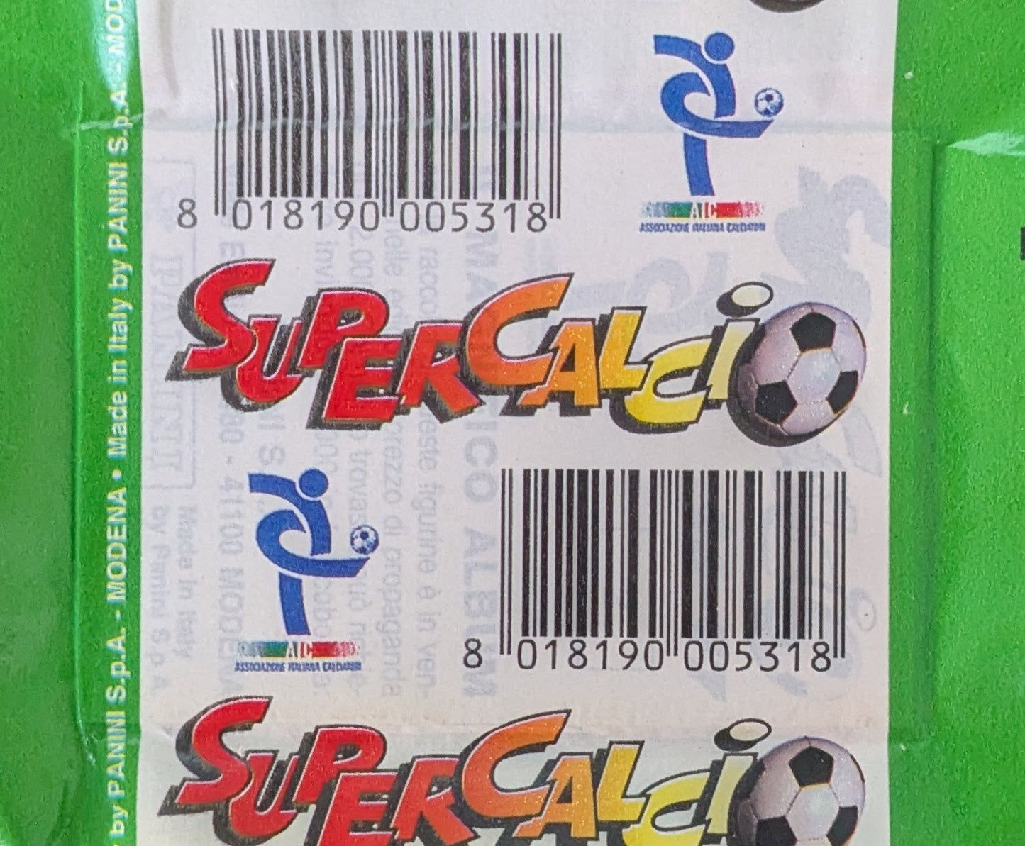 1996/97 Supercalcio Sticker Pack — Baggio, Del Piero, Maldini, Batistuta, Zidane & More