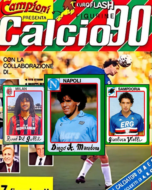 1990 Panini CalcioFlash Sealed Sticker Pack – Diego Maradona & Serie A Legends