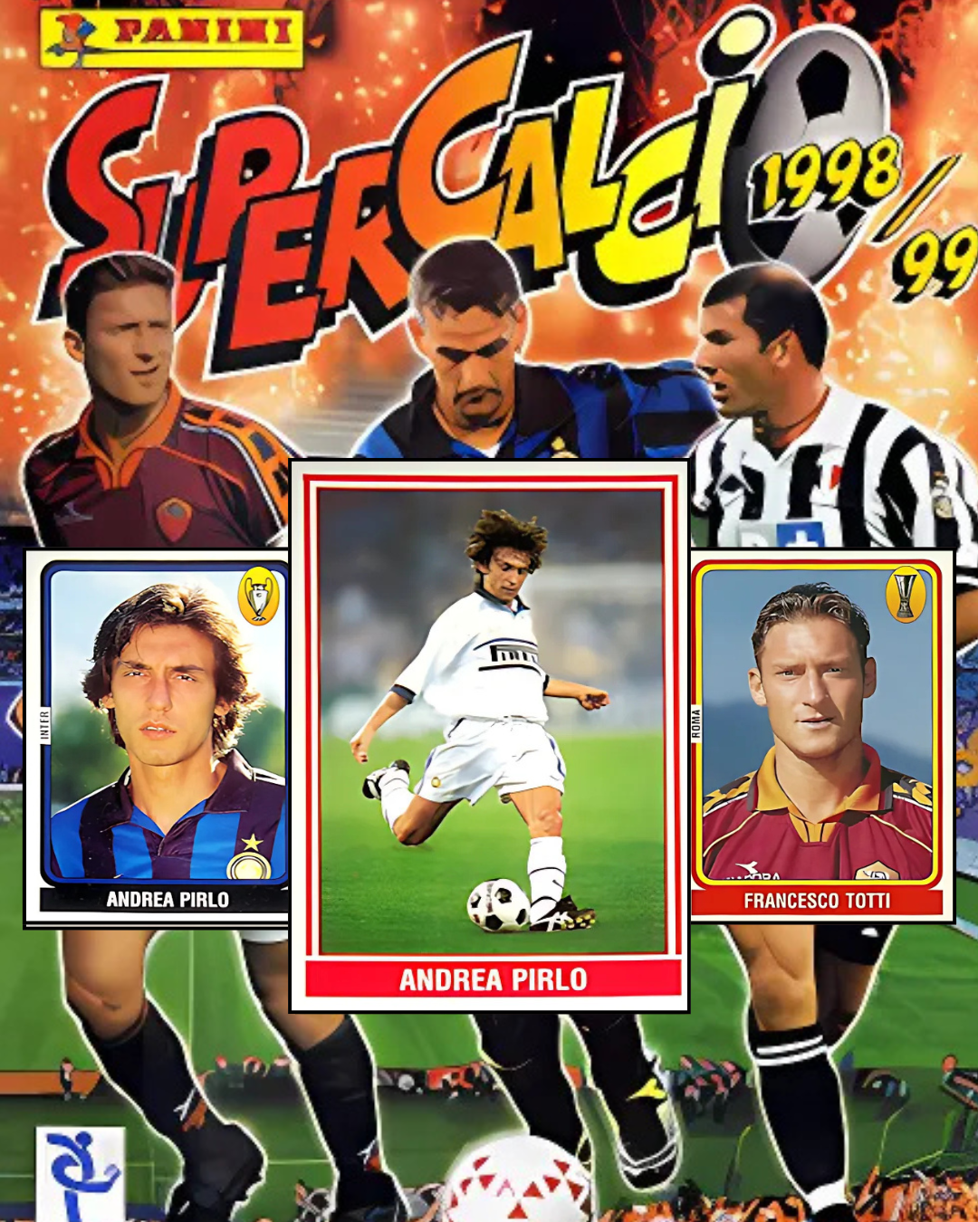 1998/99 Supercalcio Sealed Sticker Pack – Ronaldo, Batistuta, Baggio & Serie A Legends