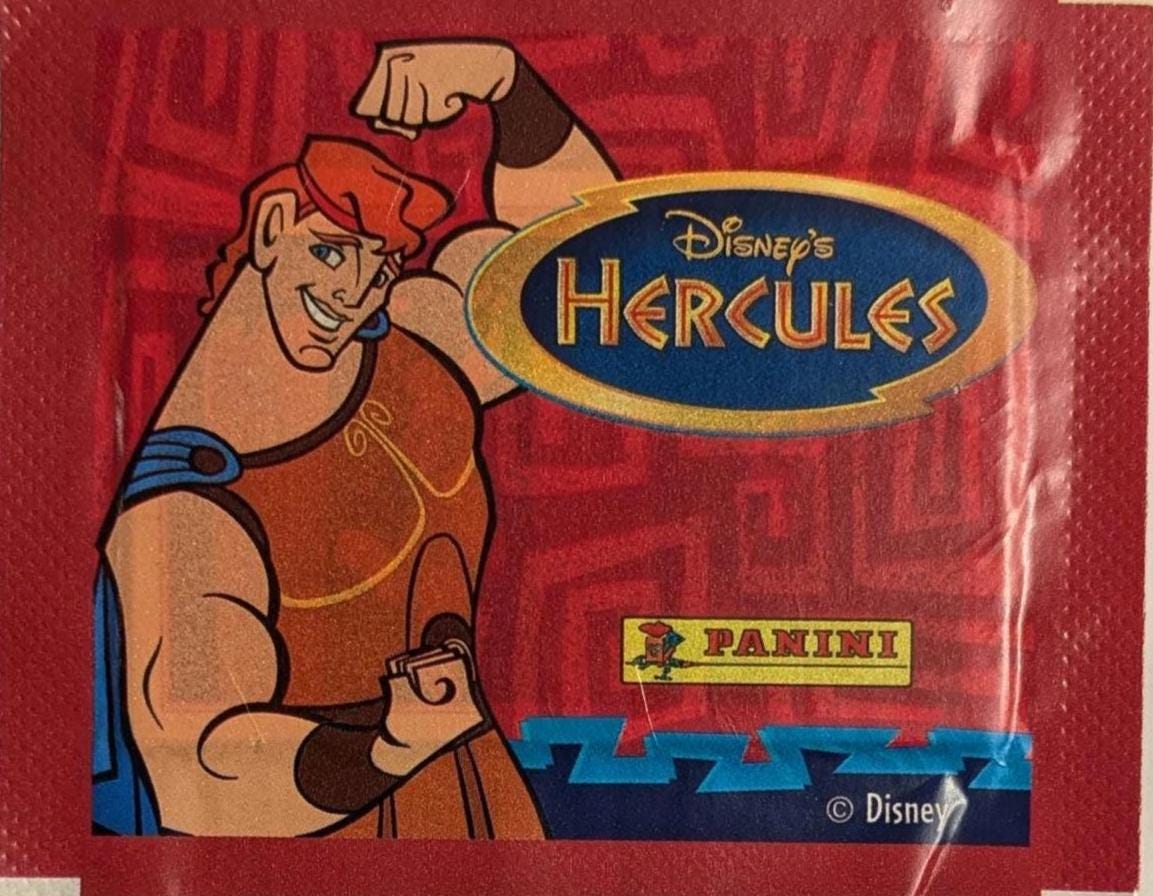 1996 Panini Disney Hercules Sealed Sticker Pack – Vintage Collectible Movie Stickers
