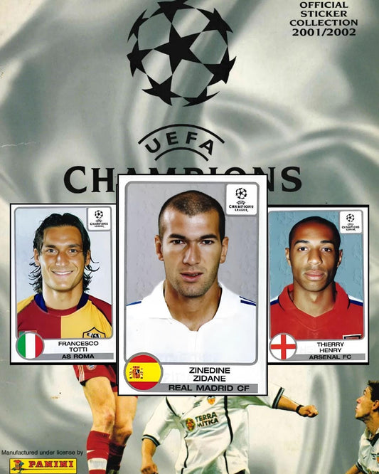 2001/2 Panini Champions League Sealed Football Sticker Pack