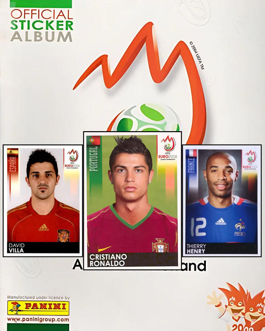 2008 Panini Football Euros Retro Vintage Sealed Sticker Pack (GREEN VERSION)