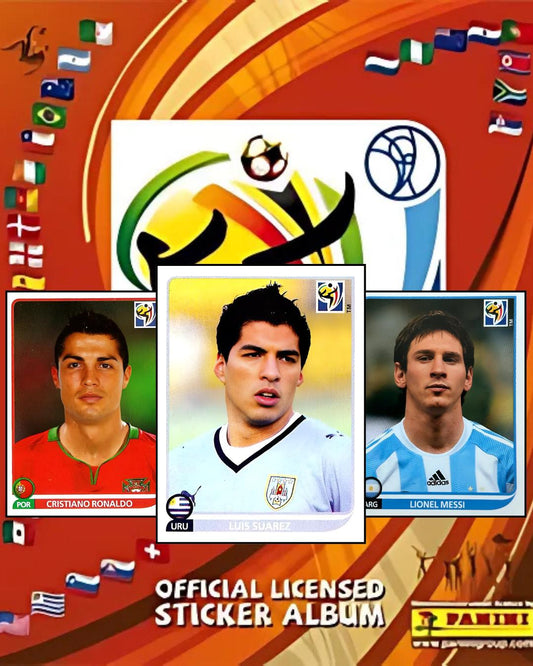 2010 FIFA World Cup Panini Sealed Pack | South Africa Edition | Messi, Ronaldo, Suarez | Rare Soccer Stickers