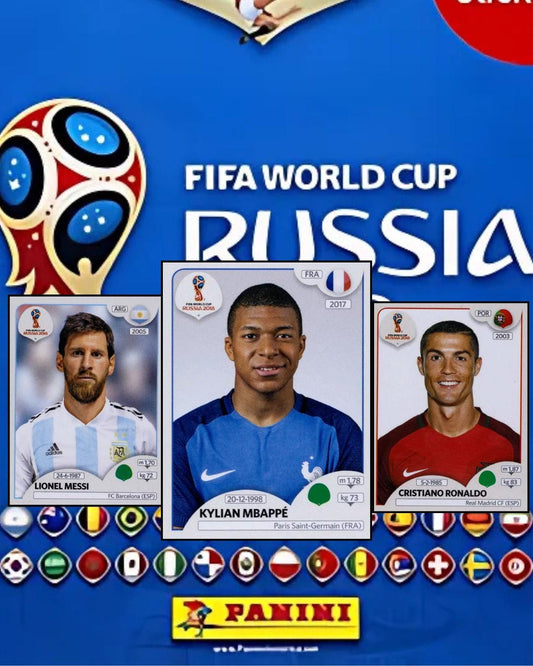 2018 Panini World Cup | Sealed Sticker Pack | Mbappé Rookie Year | Unopened & Original