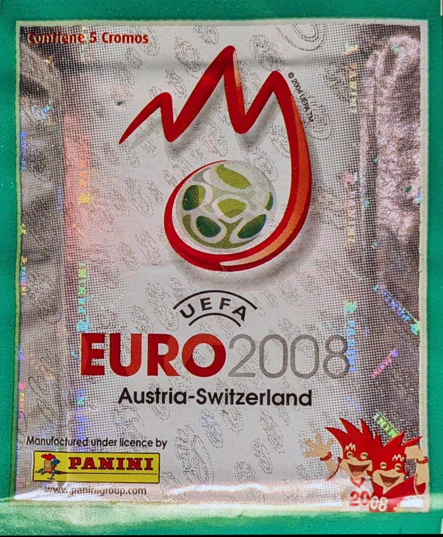 2008 Panini Football Euros Retro Vintage Sealed Sticker Pack (GREEN VERSION)