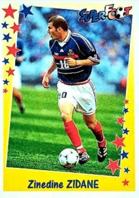 1998 Superfoot Sealed Sticker Pack – Henry, Zidane, Ginola, Vieira & Anelka, Trezeguet Rookies