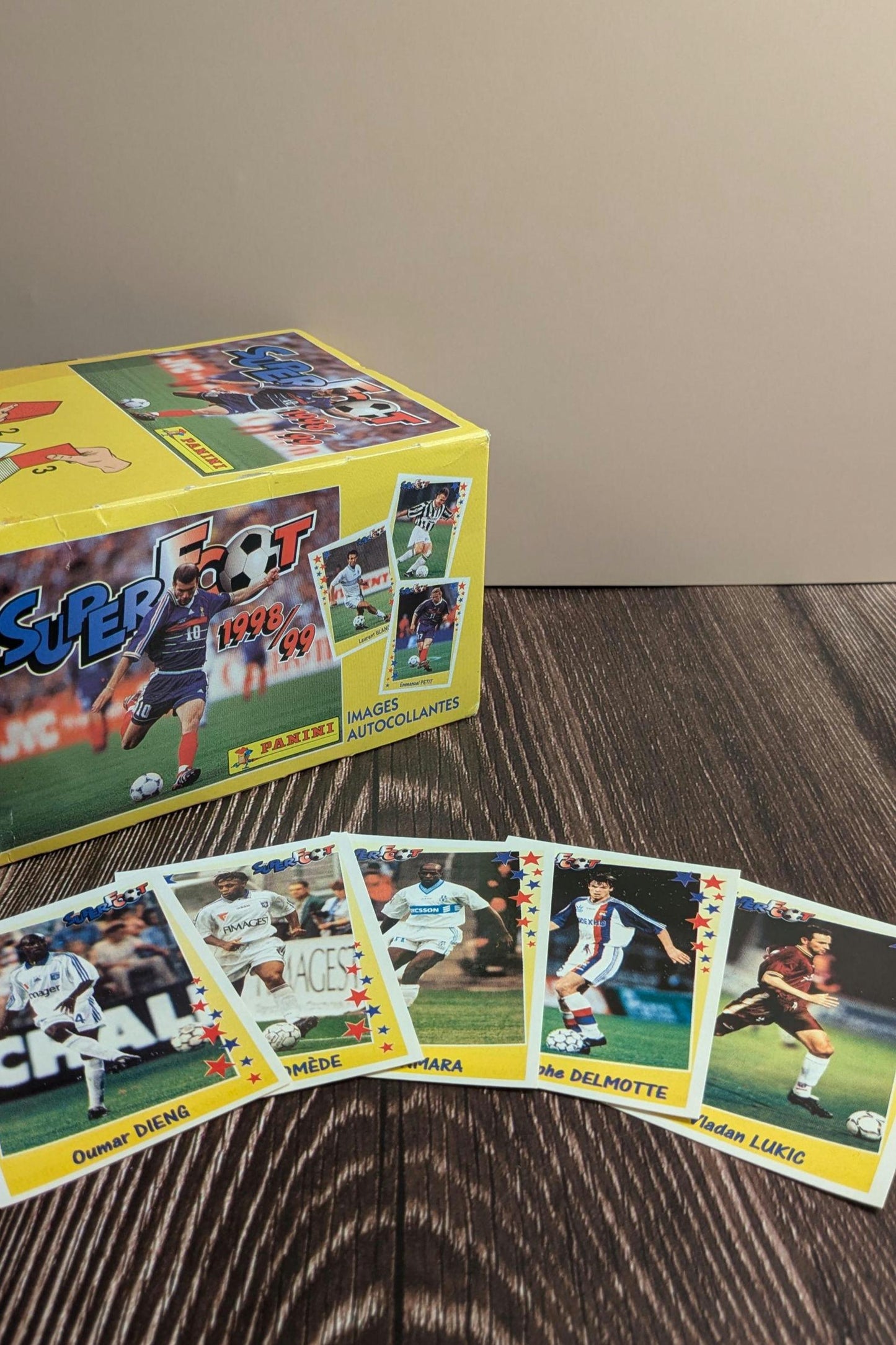 1998 Superfoot Sealed Sticker Pack – Henry, Zidane, Ginola, Vieira & Anelka, Trezeguet Rookies