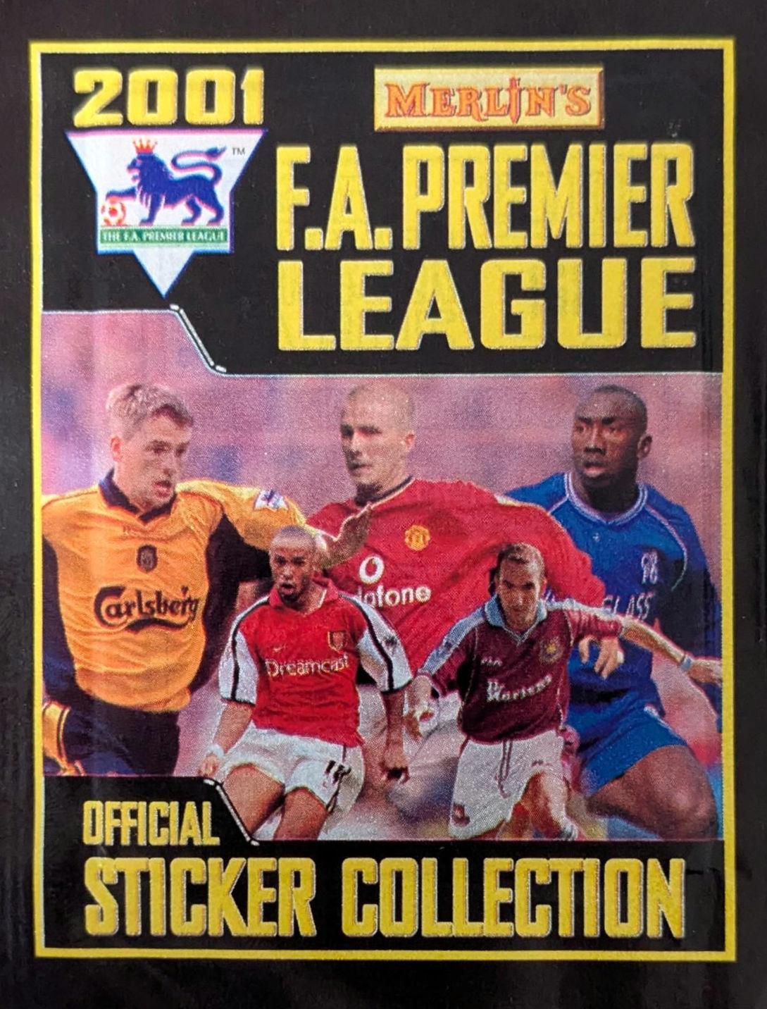 2001 Premier League Sealed Sticker Pack – Steven Gerrard, David Beckham, Henry & more Premier League Greats