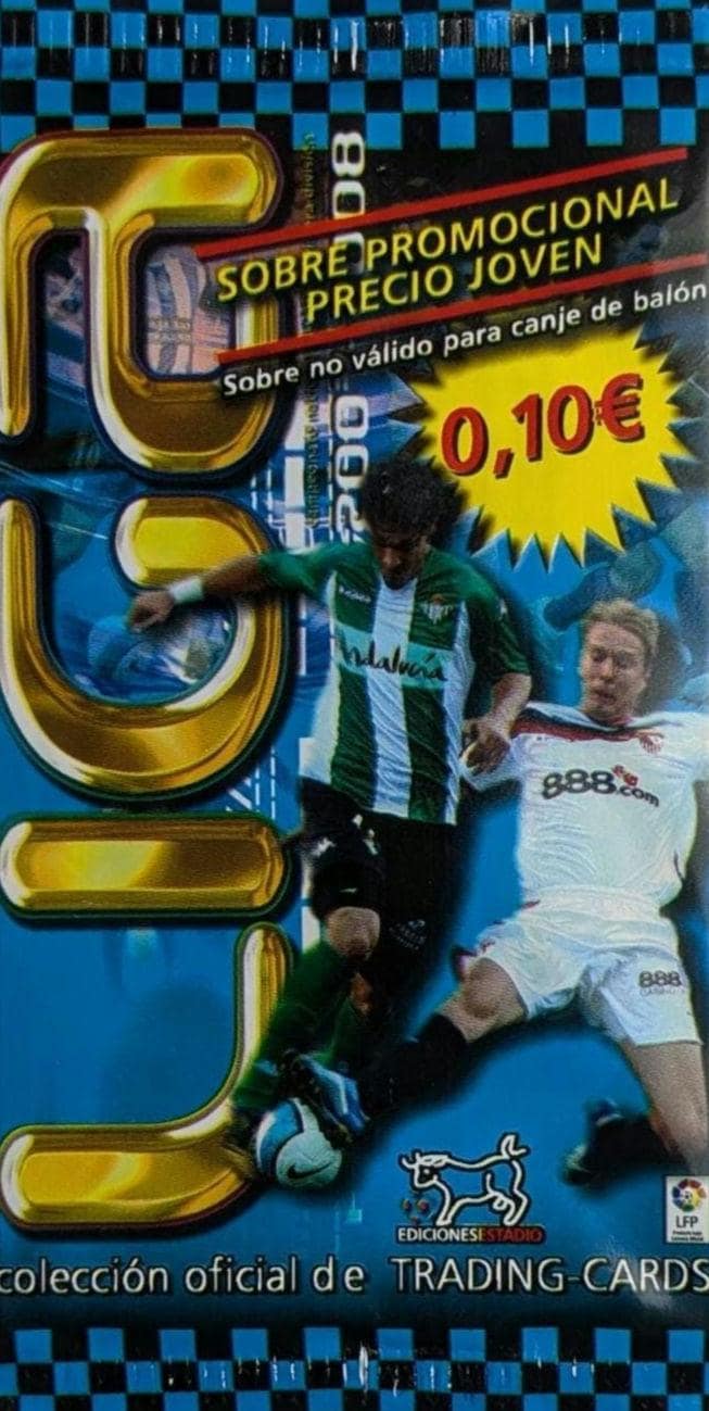 Spanish Mundicromo Las Fichas De La Liga 2007/8 Vintage Retro Sealed Football Card Pack