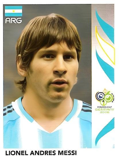 2006 Panini World Cup (50 Packs) Messi Rookie Year