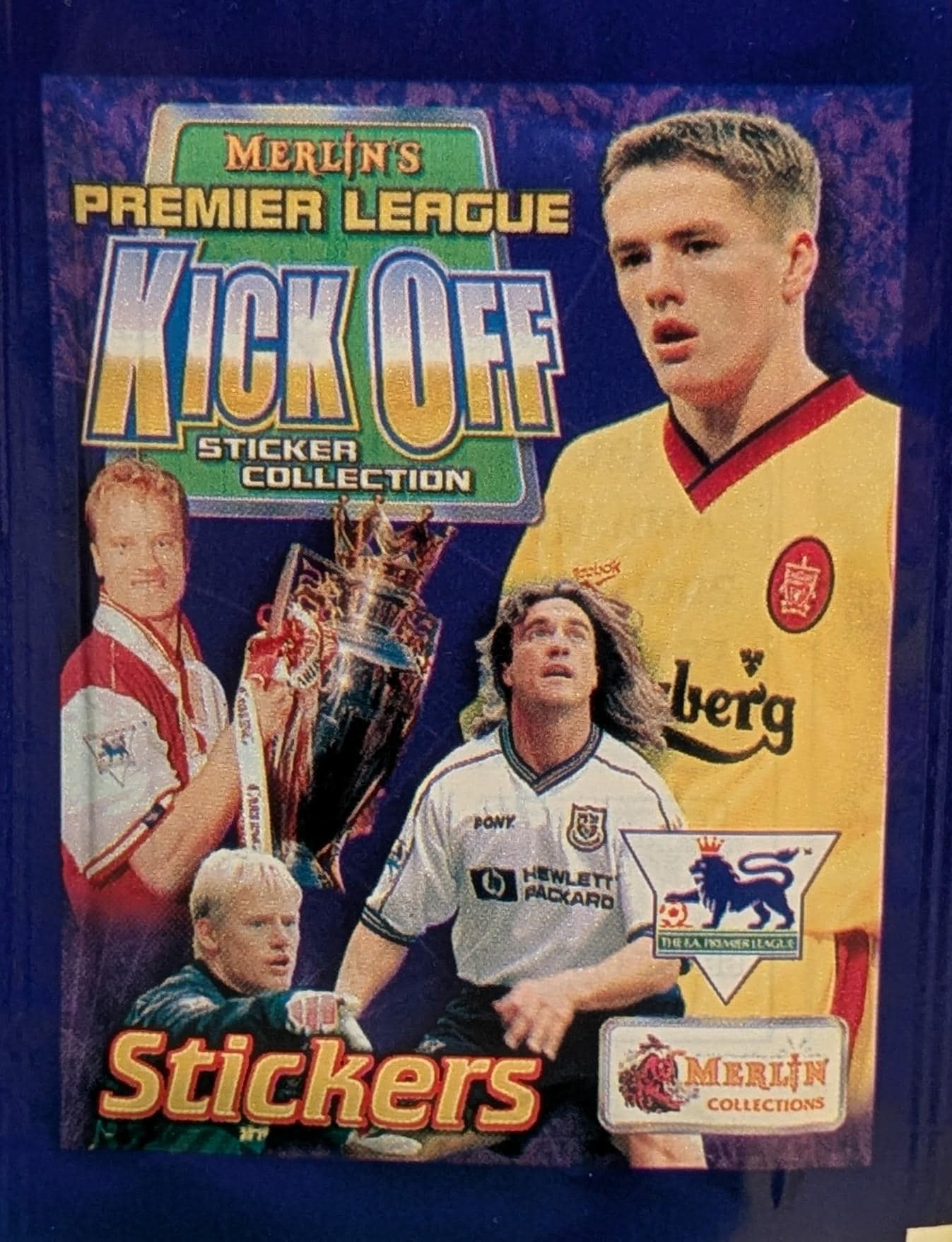 1998/99 Merlin Kick Off Sealed Sticker Pack – Beckham, Bergkamp, Ginola, Owen & Premier League Legends