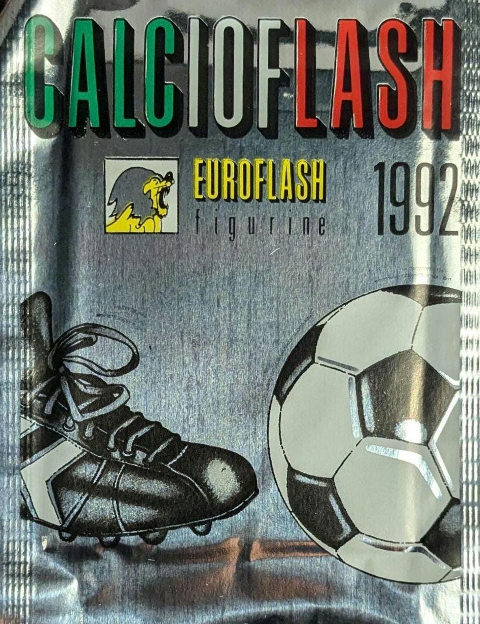1992 Panini CalcioFlash Sealed Sticker Pack – Baggio, Maldini & Serie A Legends