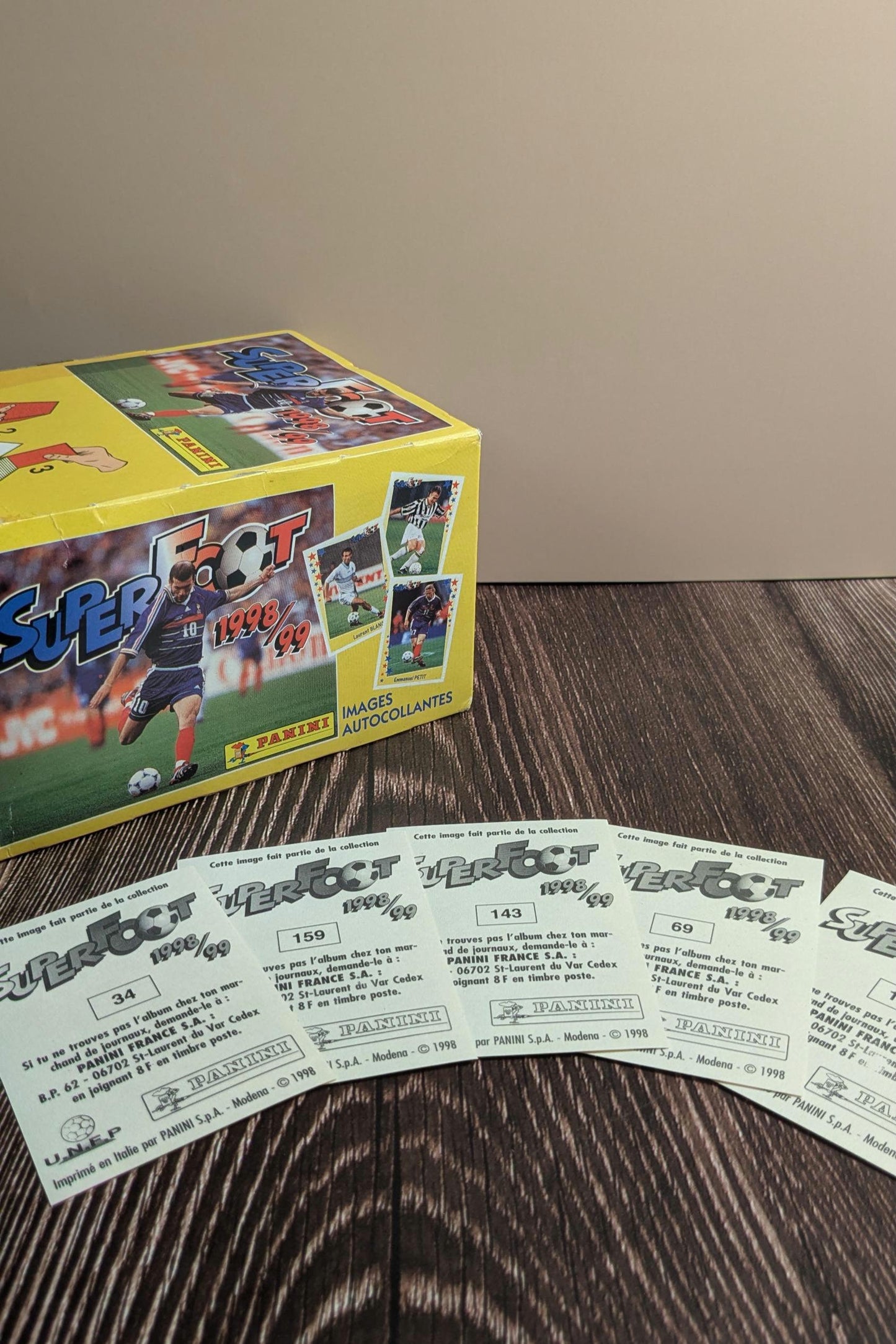1998 Superfoot Sealed Sticker Pack – Henry, Zidane, Ginola, Vieira & Anelka, Trezeguet Rookies