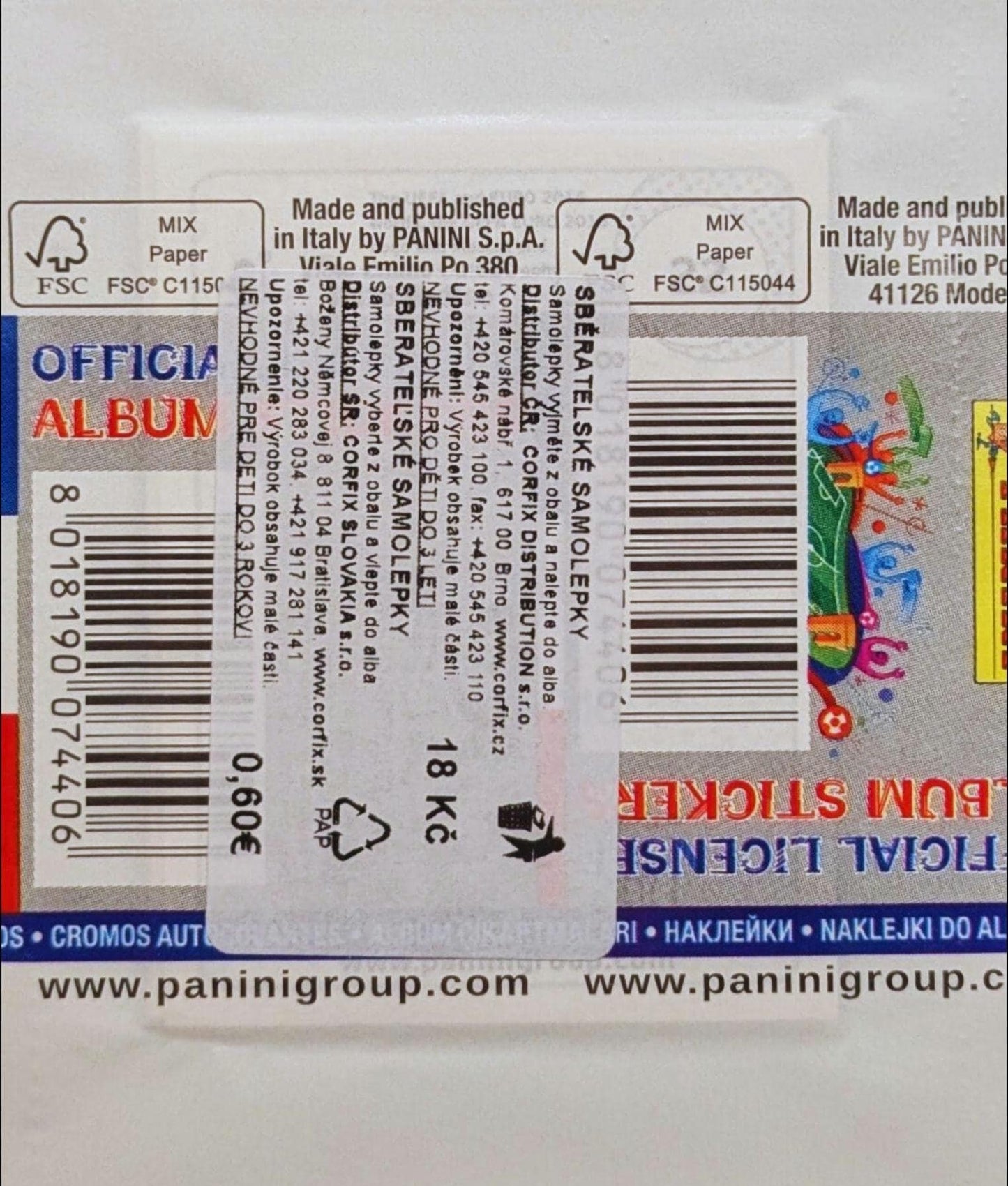 2016 Panini Euros Football Retro Vintage Sealed Sticker Pack
