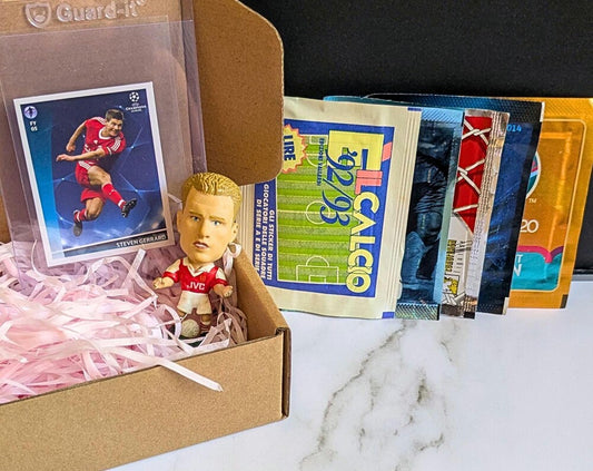 MrRetro Mystery Football Gift Box — Custom Mystery Mix | Stickers | Figures | Card Accessories