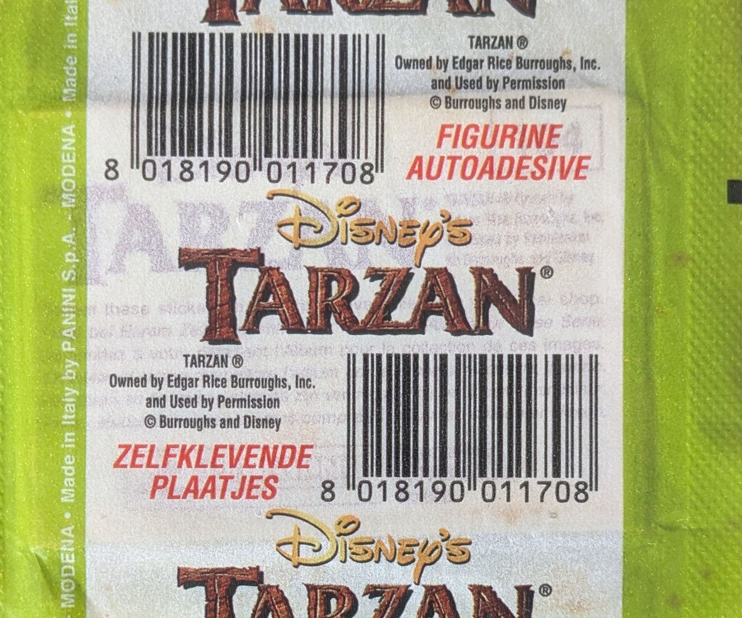 1990's Panini Disney Tarzan Sticker Pack